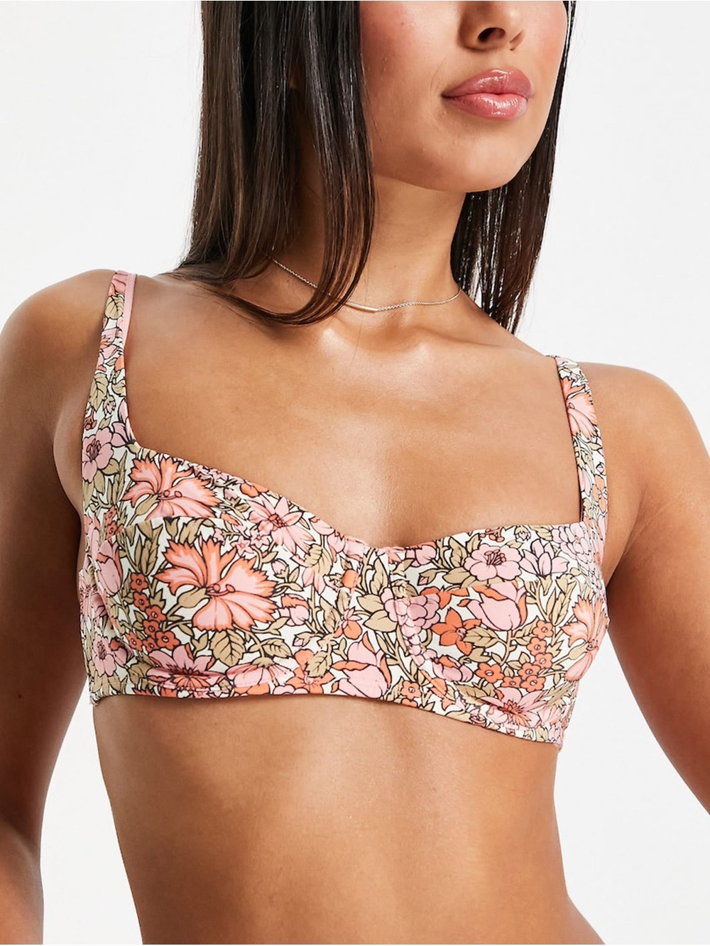 & Other Stories Floral Print Underwire Bikini Top and High Waisted Brief Bottoms